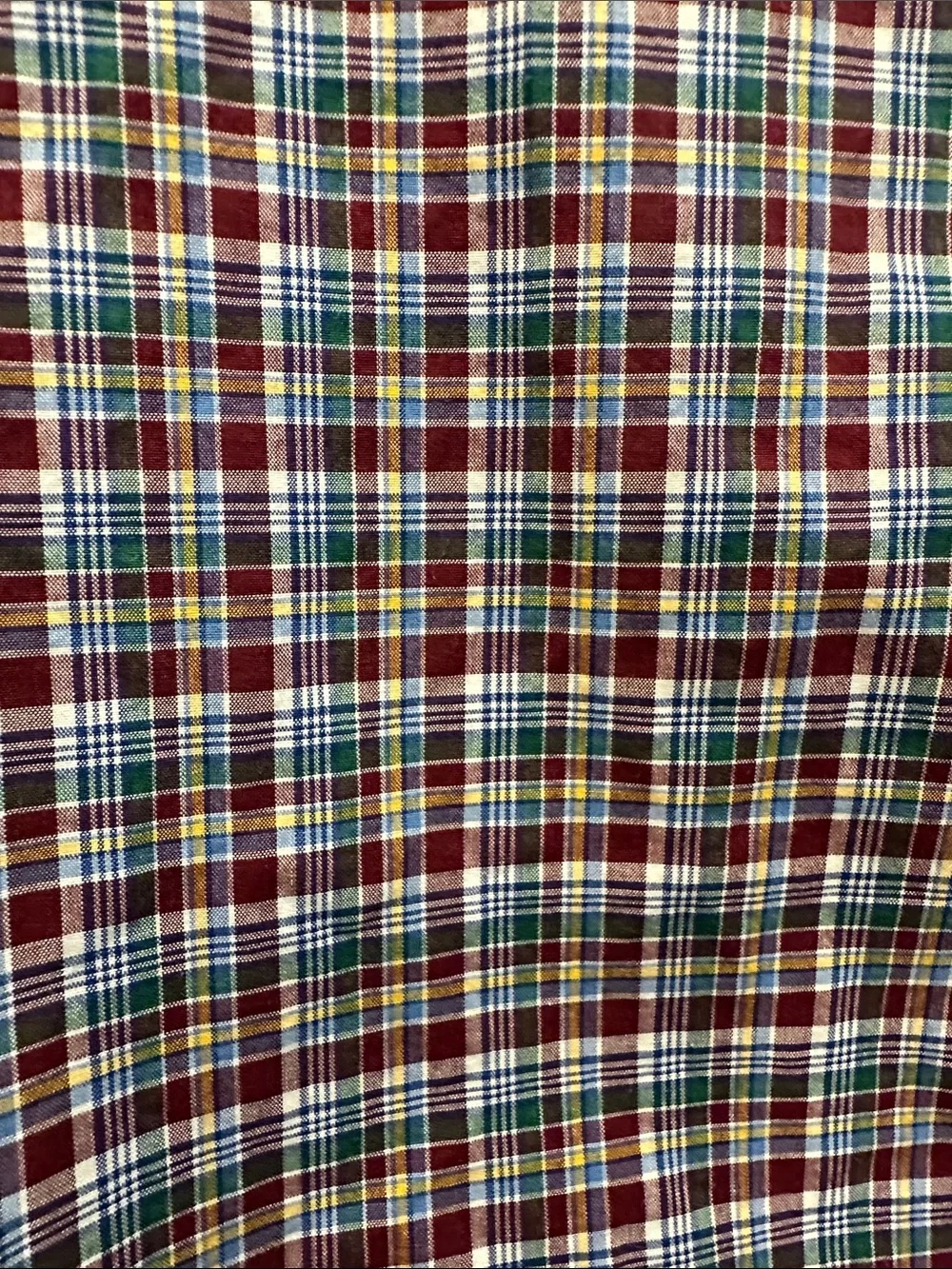 Ralph Lauren Maroon Red and Blue Plaid Button-Down Shirt | Boys XL 18-20